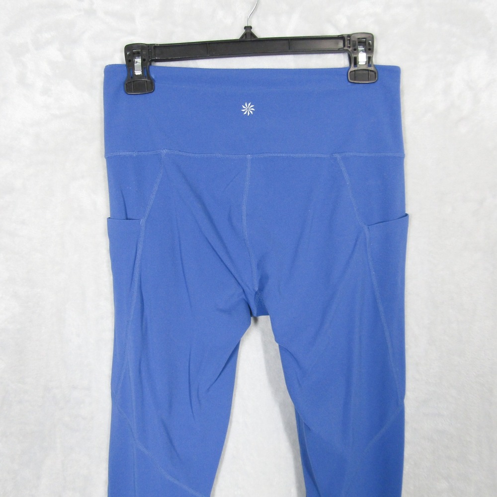 Athleta Salutation Stash Tight Leggings Womens Medium Blue High Rise Pocket - Picture 2 of 9